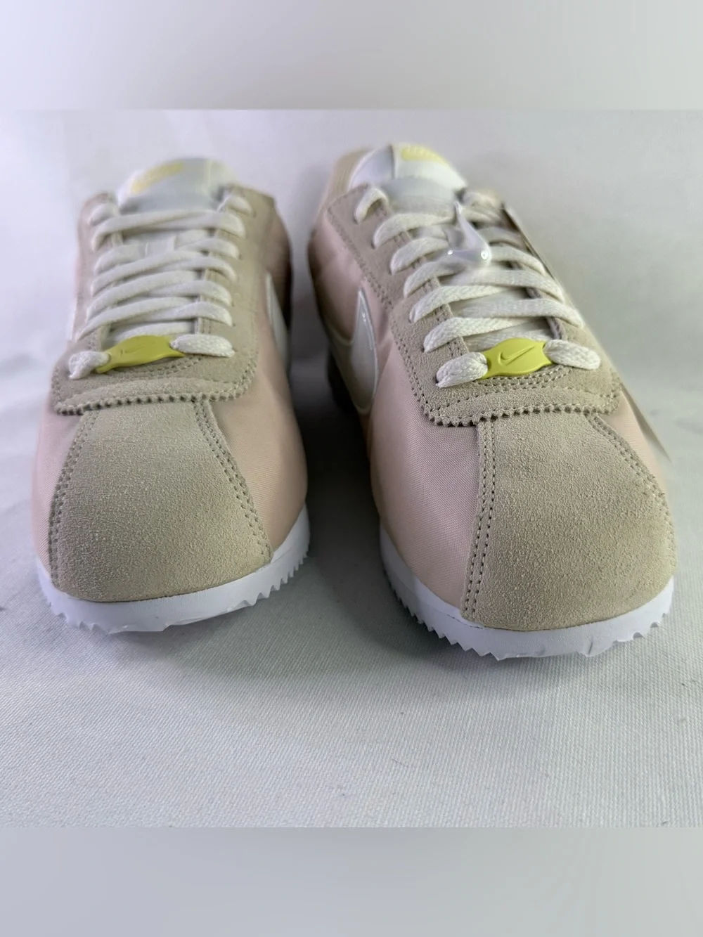 Nike Women’s Cortez Sneakers in Pale Beige with White Swoosh Charm Women’s 8.5